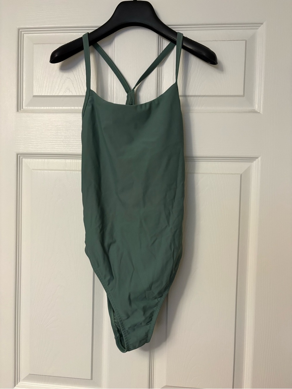 Speedo Sage Green One-Piece Swimsuit with Cross-Back Straps